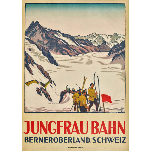 EMIL CARDINAUX : 'Jungfraubahn - Berner Oberland, Schweiz' (Dobiaschofsky Auktionen AG)